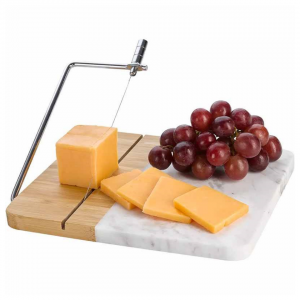 Bamboo Marble Cheese Slicer Cutter With Wire