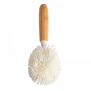 Cleaning Scrub Brush With Bamboo Handle