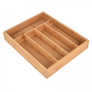 Bamboo Expandable Drawer Organizer For Kitchen Home