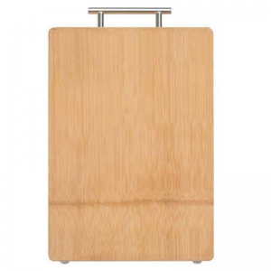 Natural Bamboo Chopping Board With Steel Handle