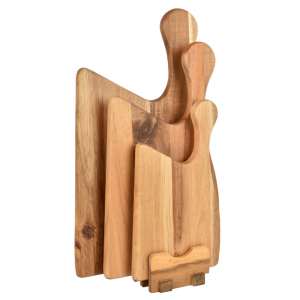 Acacia Wood Cutting Board Set With Handle For Kitchen