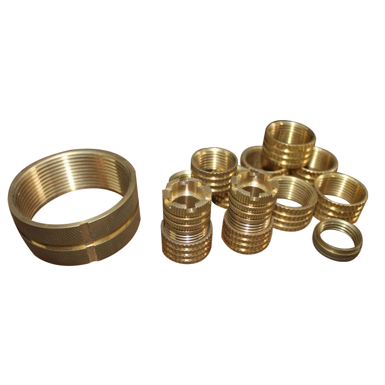 CNC Custom Production Lathe Brass Parts Brass Threaded Round Fittings Accessories brass nut round inner thread nut ring