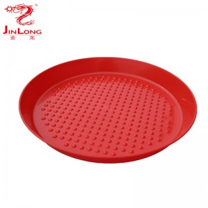 Jinlong Brand Poultry chicken feed tray red plastic chick feeding tray duck goose broiler pigeon feed plate farming animal tools/FP02,FP06,FP07