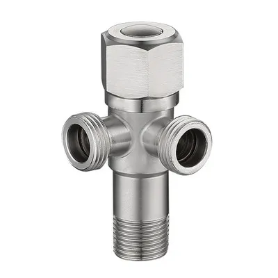 Water Flow Control 2 Way Quick Open Wall Mounted Single Cold Toilet 304 Stainless Steel Angle Valve