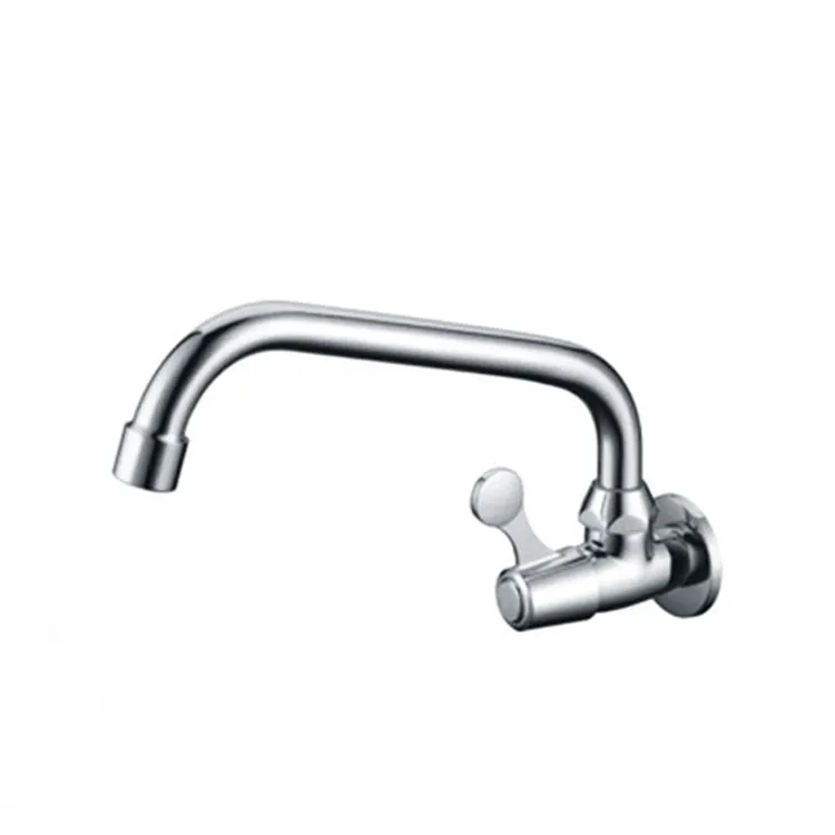 Manufacturer Wholesale Copper Chrome Single Lever Long Spout Cold Water Kitchen Sink Water Tap