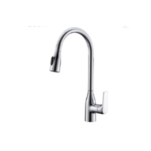 China wholesale Utility Sink Aerator Factory –   hot sale single handle commercial chrome designer pull out brass kitchen sink faucets – Yuanchenmei