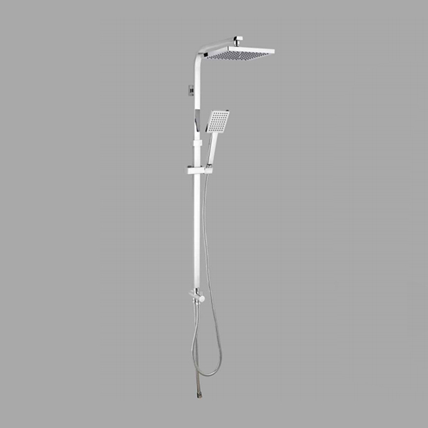 Handheld Rain Shower Head Company –  8 inch top spray single function handheld shower with square stainless steel rod hose bathroom accessories bathroom set – Yuanchenmei