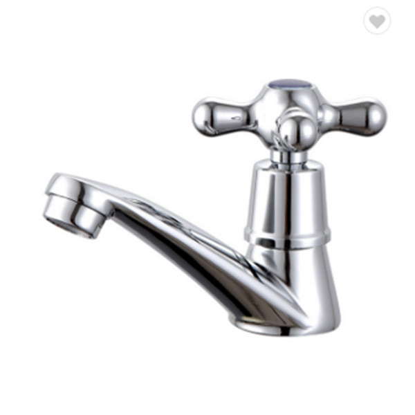 European Style Taps Basin Faucet Cross Handle Durable Classic Basin Mixer Chromed Faucet Mixer for Bathroom and Hotel
