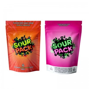 Custom printing 4mil resealable zip lock stand up 3.5g mylar pouches bags manufacturer