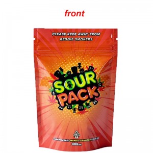 Custom printing 4mil resealable zip lock stand up 3.5g mylar pouches bags manufacturer