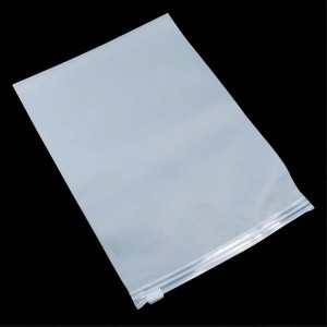 Custom eco-friendly transparent glossy/frosted sliding zipper packaging bag clothing zip lock packaging bags