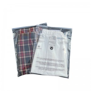 Custom eco-friendly transparent glossy/frosted sliding zipper packaging bag clothing zip lock packaging bags