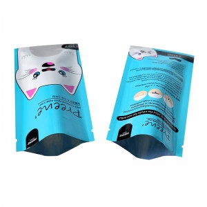 Custom foil lined flat pouch heat sealing face mask sheet three side sealed packaging bag