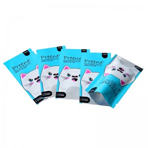 Custom foil lined flat pouch heat sealing face mask sheet three side sealed packaging bag