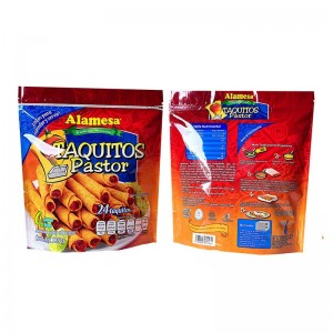 Custom matte glossy printed flexible packaging reusable zip lock food stand up pouches snacks chips packaging bag