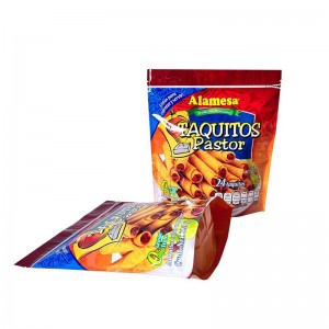 Custom matte glossy printed flexible packaging reusable zip lock food stand up pouches snacks chips packaging bag