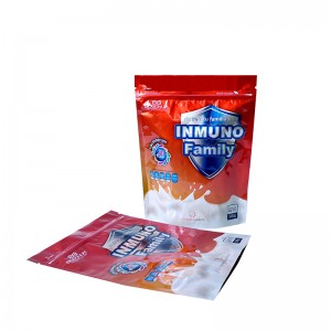 Custom printing glossy foil lining moisture proof stand up pouch zip lock baby milk powder packaging bags