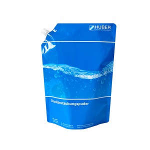 Custom printing retail packaging leak proof spouted stand up Liquid Packaging pouch with spout