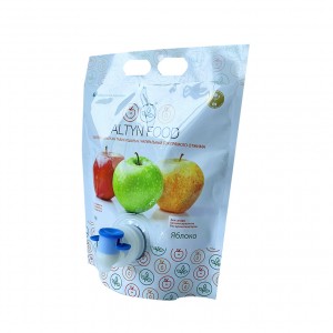 Custom aluminum foil laminated spout pouch water oil stand up doypack plastic packaging bag with tap valve