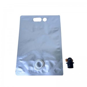 Custom pure aluminum foil spout pouch liquid wine oil water juice detergent stand up pouch with tap valve