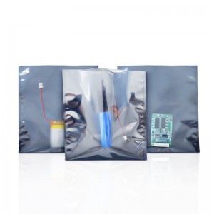 Custom open top semitransparent laminated material antistatic ESD shielding bag antistatic flat pouch