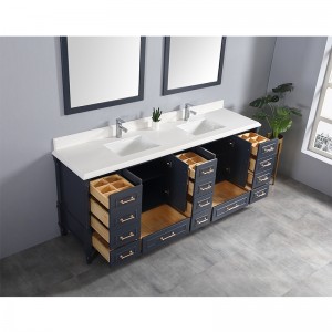 84inch Waterproof Solid Wood Bathroom Cabinet Dovetails Craft