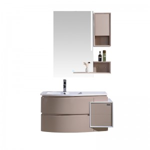 New Color Modern Pvc Bathroom Cabinet With LED Mirror