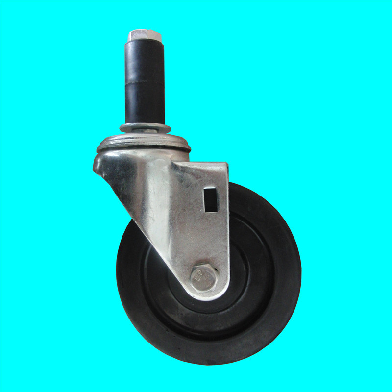 Industrial expansion swivel caster wheels with brakes for flow rack