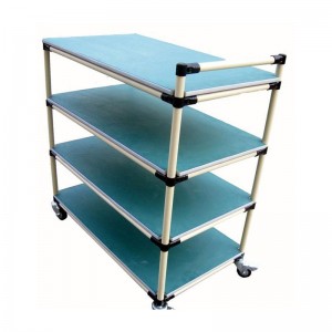 Best-Selling Lean Turnover Trolley –  Lean Pipe Recyclable Workshop Trolley  – Yufucheng