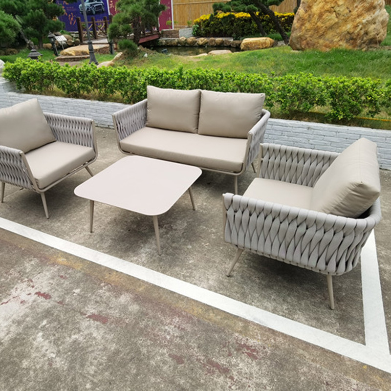 Best Choice Products Outdoor Rope Patio Furniture Conversation Sofa Set