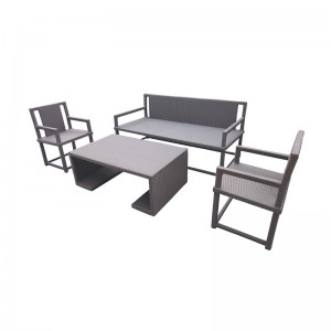 Patio Furniture Set, Rattan Outdoor Sofa for Garden, Backyard, Porch, Balcony