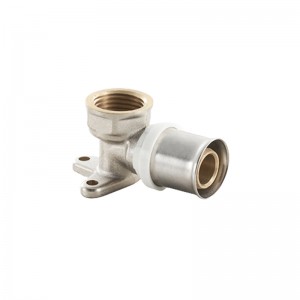 China wholesale X Press Copper Fittings Factories - Equal Elbow Stainless Steel Sleeve Brass Press Fittings – Peifeng
