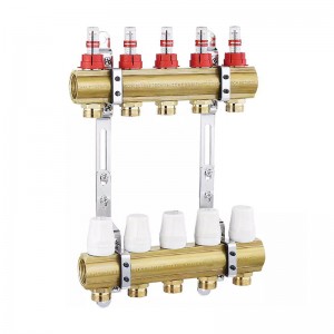 China wholesale In Floor Heat Manifold Supplier - Spot Supply 2-12 Way Brass Water Manifold With Water Flow Meter For Floor Heating System Quantity Custom – Peifeng