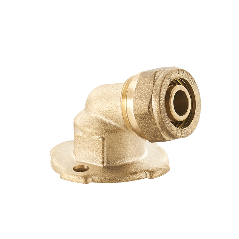 China China wholesale Compression Coupling For Copper Pipe Manufacturer -  105° Wallplate Elbow Brass Compression Fitting For Pex Pipe – Peifeng  Manufacturer and Supplier