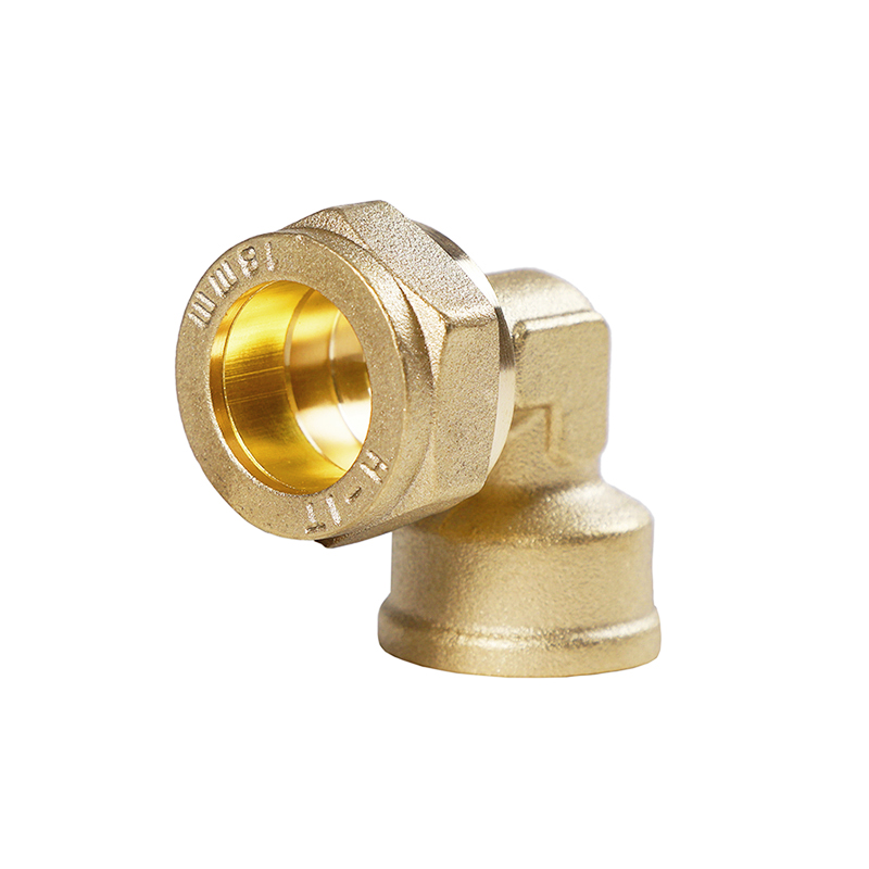 Female elbow brass compression fitting