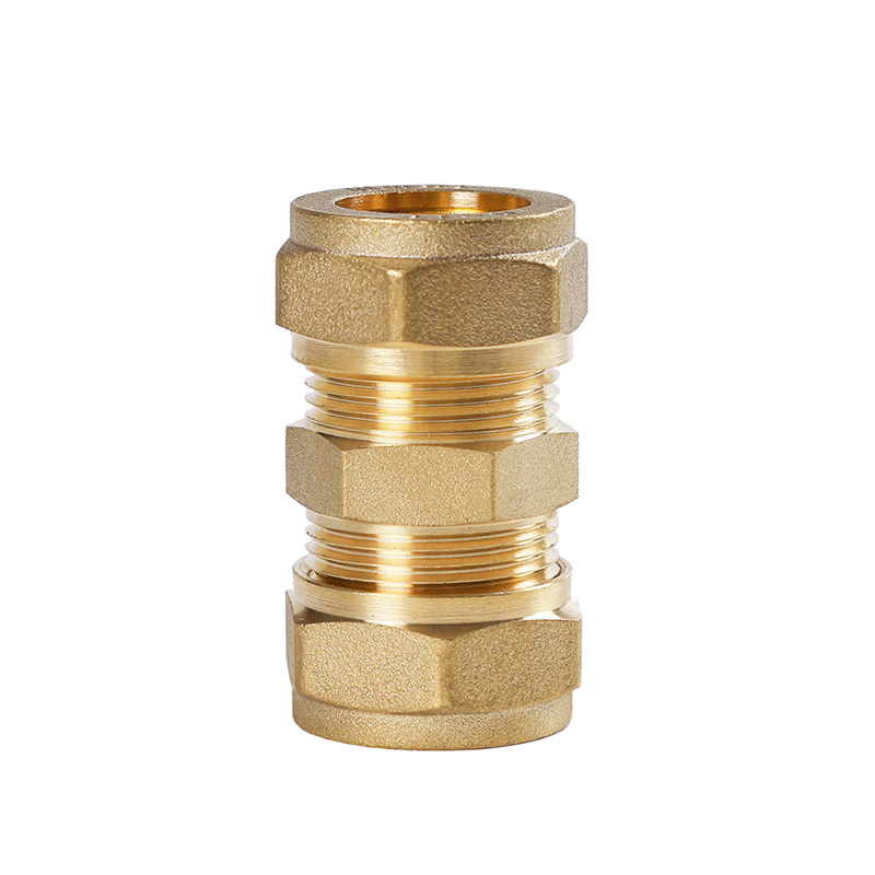 Equal Coupling Brass Compression Fitting For Copper Pipe