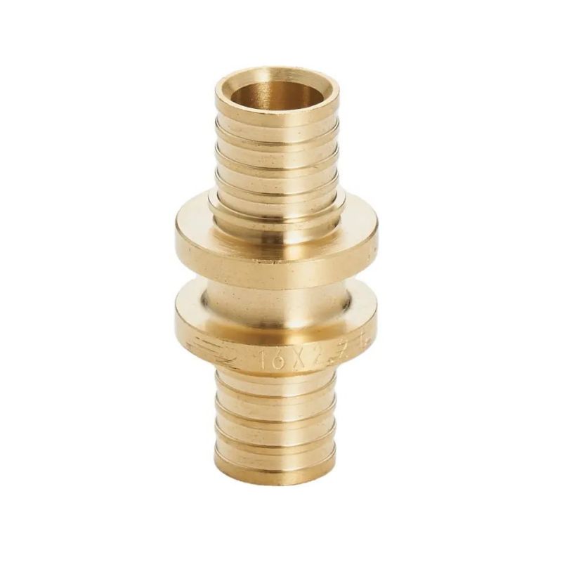 CW617N crimp fittings Straight Equal Coupling brass pex Sliding Fitting for Russia Market