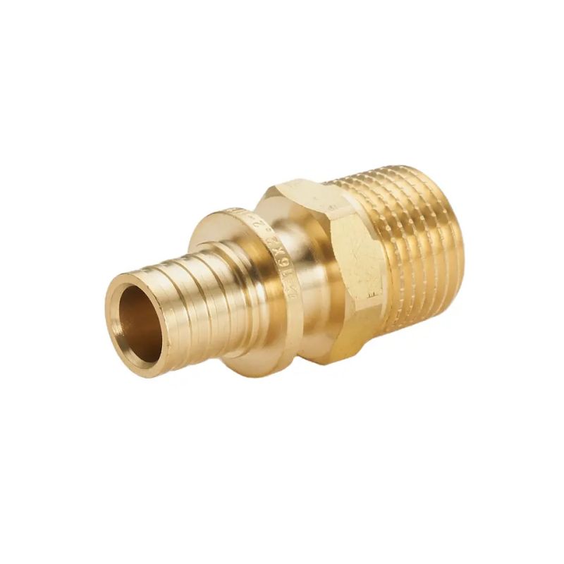 Super Quality CW617N Male Straight crimp fittings Russia style brass pex Sliding sleeve Fitting