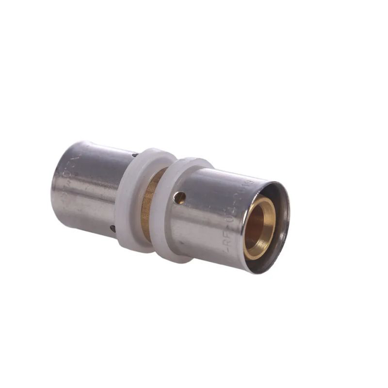 Wholesale Pex Plumbing Underfloor Heating Multilayer pex fittings straight Equal coupling brass press fitting