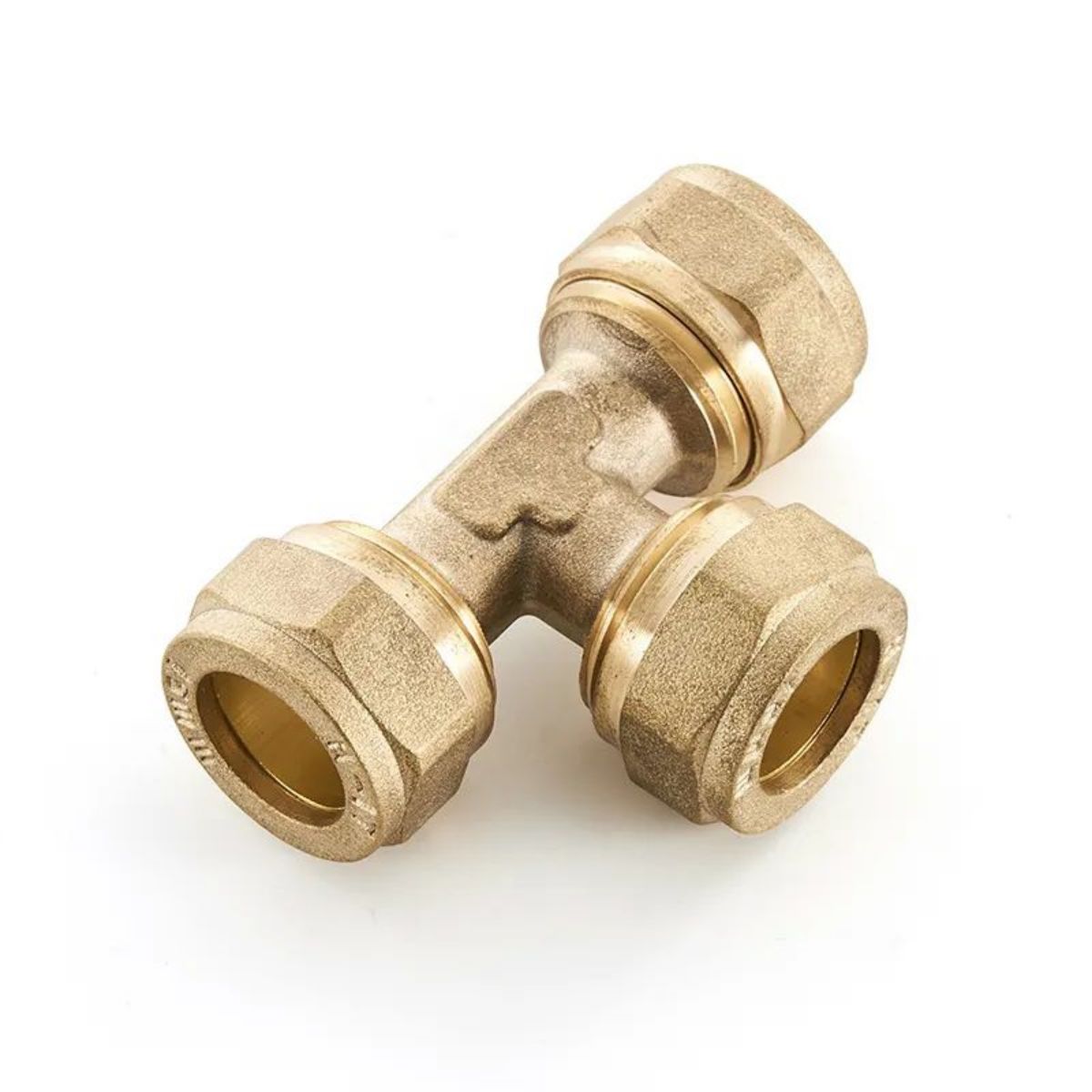 Copper Pipe Tube Ferrule Type Copper Joint Fittings Floor Heating Tube Solar Tube Equal Tee Brass Compression Fitting
