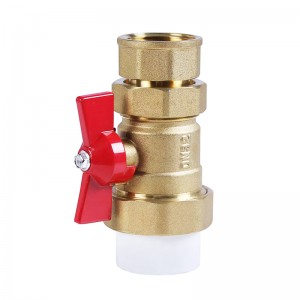 China wholesale Water Temperature Control For Shower Factories - Wholesale DN25 Cw617n Female Thread Water Flow Straight PPR Pipe Union Brass Ball Valve – Peifeng