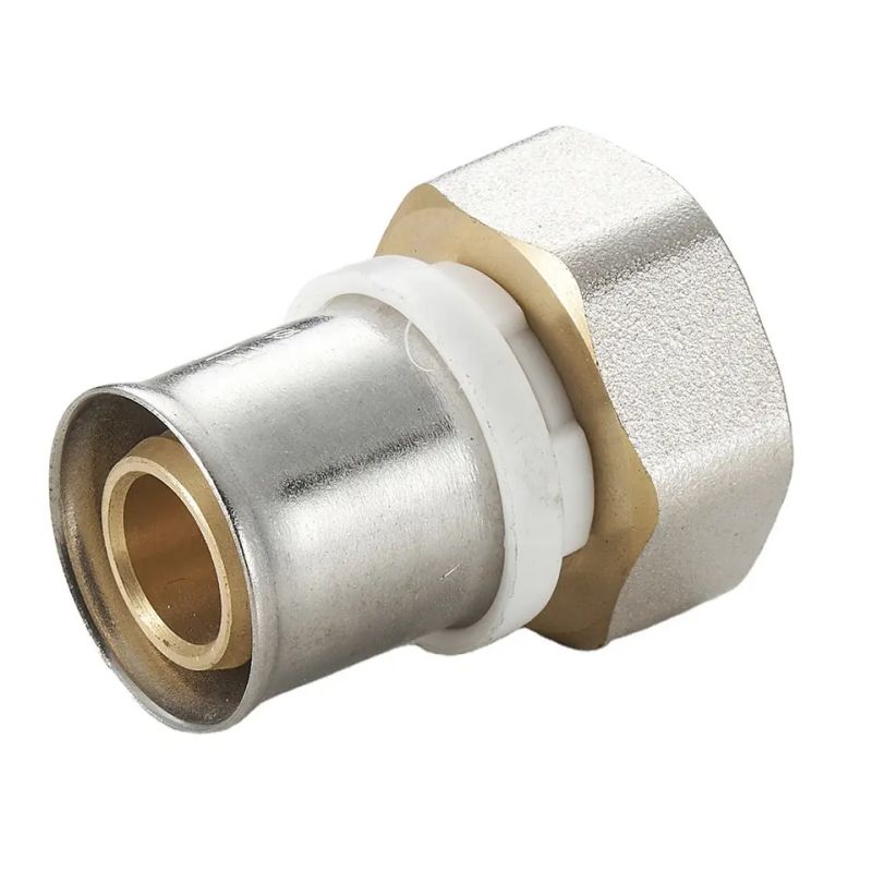 High quality Female Straight Union stainless press sleeve tube coupling Adapter Brass press fittings