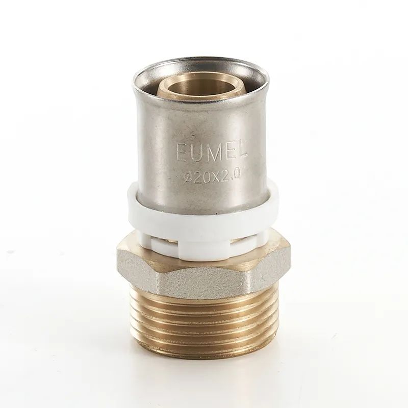 China Female Elbow Stainless Steel Sleeve Brass Press Fittings