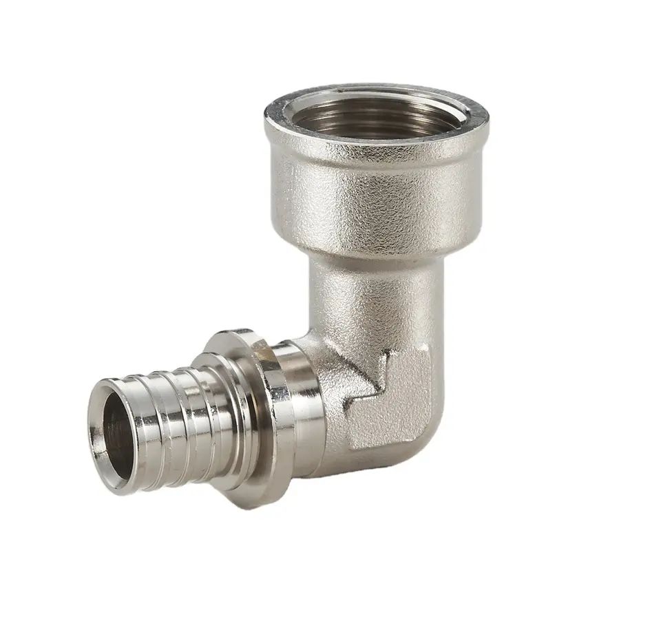 Factory supply plumbing Female threaded Elbow Brass crimp fittings sliding fitting copper pex pipe fittings