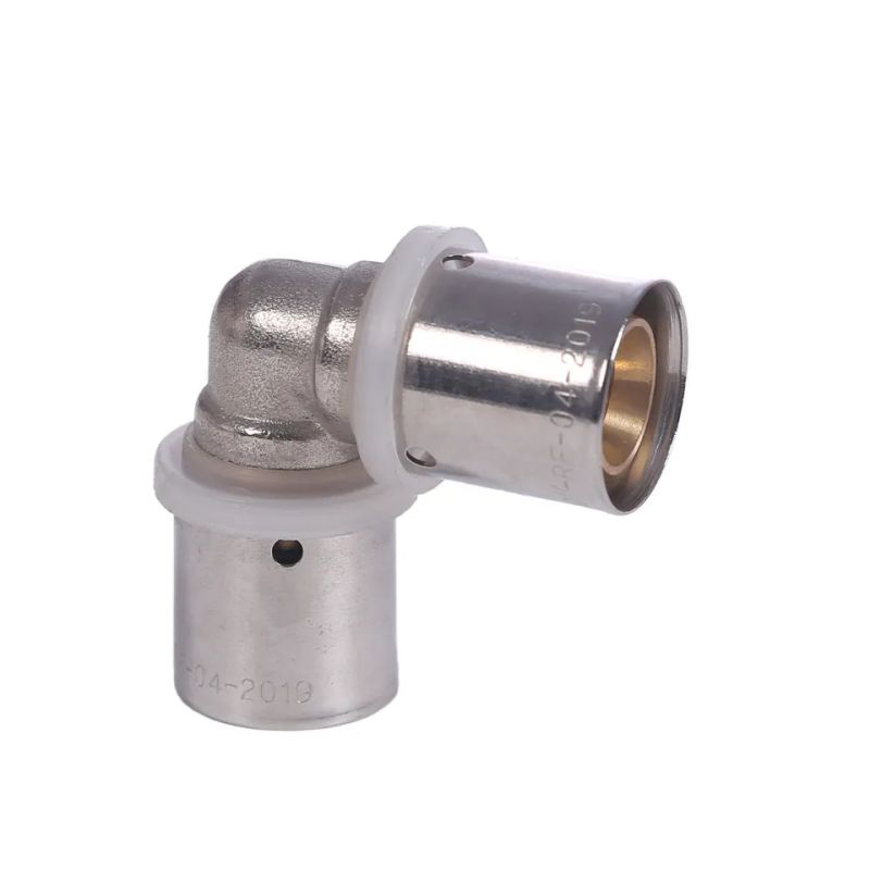 Hot Sale 20mm PEX Brass Press Fitting 90 Degree internal thread Equal Elbow Fitting For Cold And Hot Water