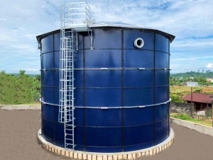 Aluminum dome roof for water storage tank