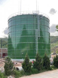 Biogas storage tanks for sewage treatment plant