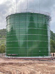 Sewage treatment plant use epoxy coated steel tanks