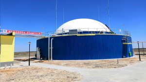 Long lifetime double membrane roof biogas holder tank roof
