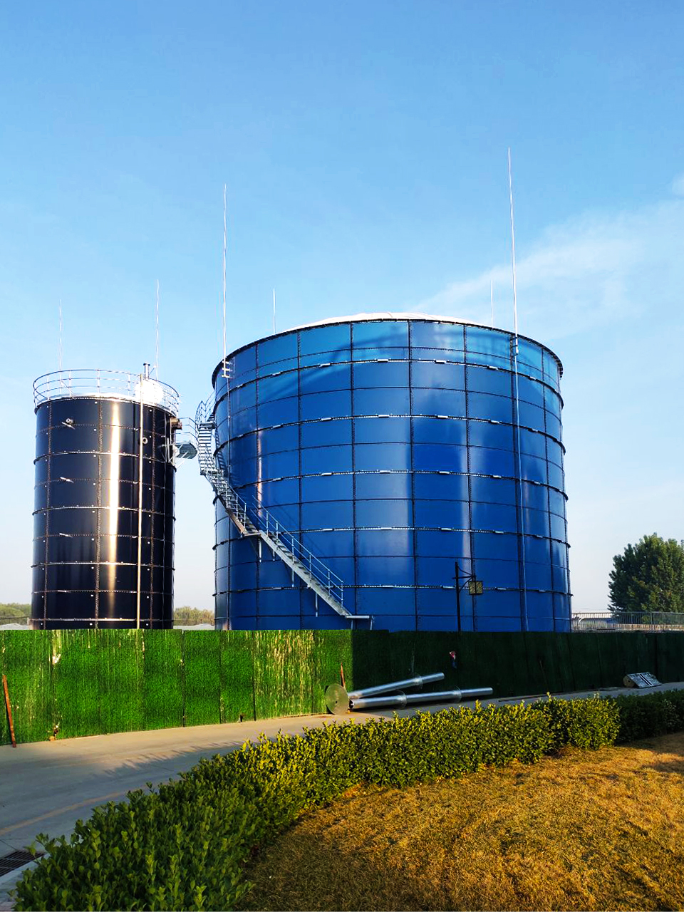 18 Years Factory Glass Coated Steel Tanks - Anti-corrosion epoxy coated steel bolted tanks for landfill leachate treatment  – YHR